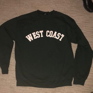 Misguided West Coast Crew Neck Sweatshirt size M